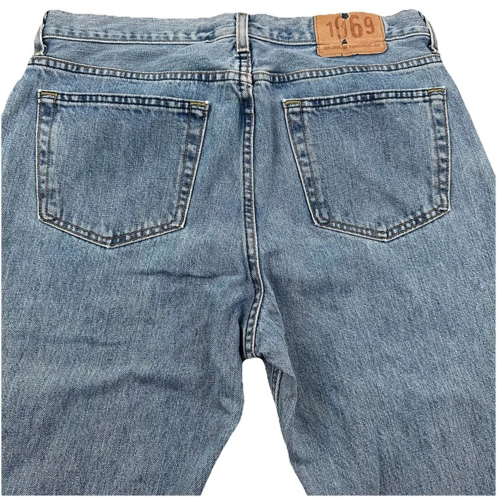 Vintage Y2K GAP Relaxed Jeans Men 34x28 Blue Denim Loose Light Wash Skate Grunge